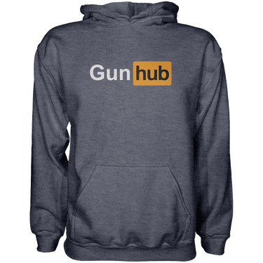 Gunhub Hoodie Graphic Fleece Hoodie Greater Half Heathered Navy S